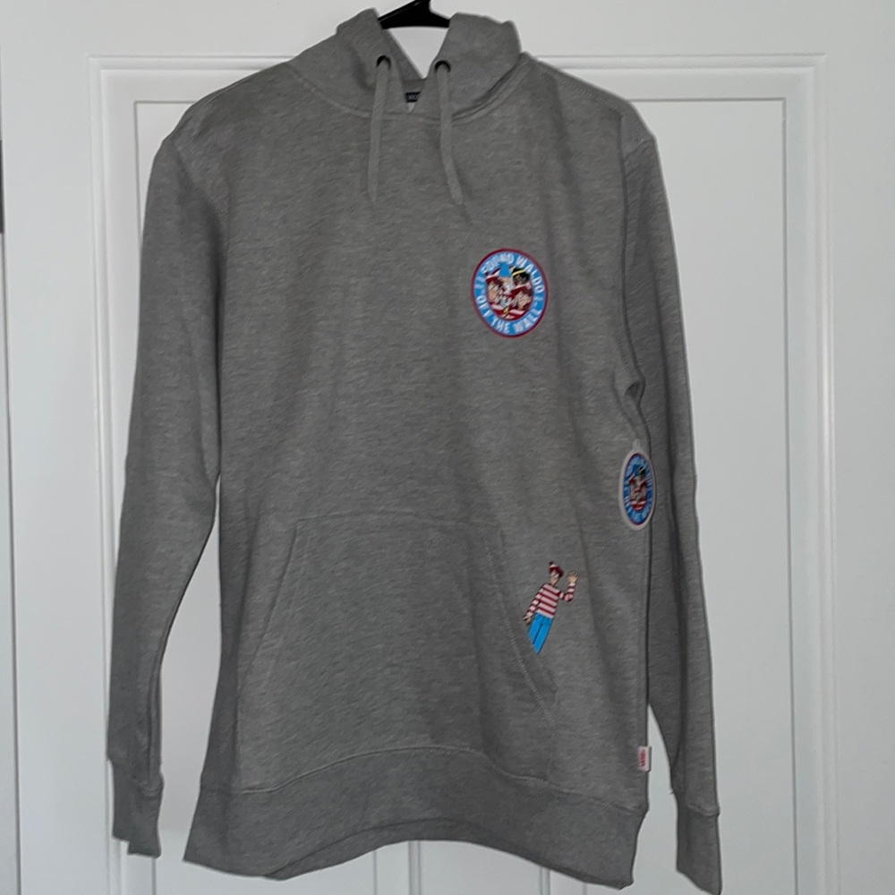 NET Vans X Where’s Waldo Grey Pullover Hoodie - Picture 2 of 6
